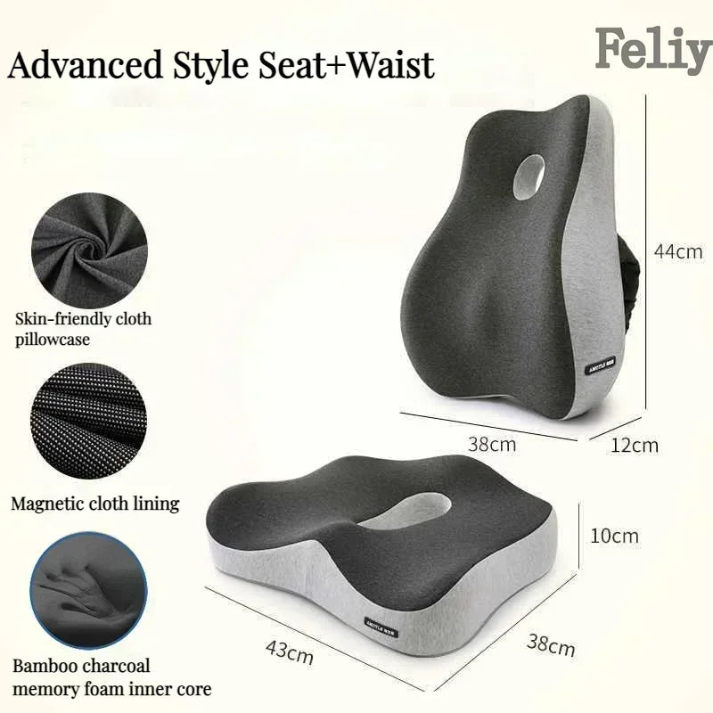 ErgoHaven™ – Premium Orthopedic Seat Cushion Set