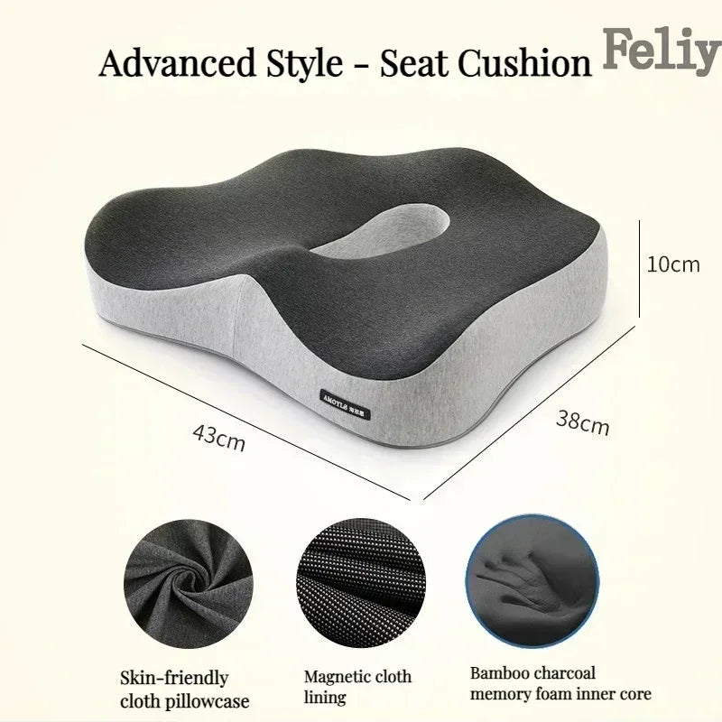 ErgoHaven™ – Premium Orthopedic Seat Cushion Set